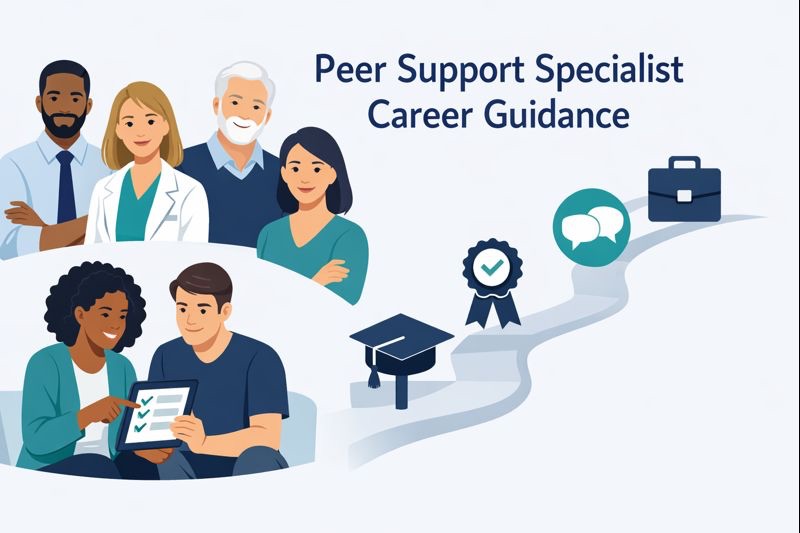Peer support specialist career guide featured pic