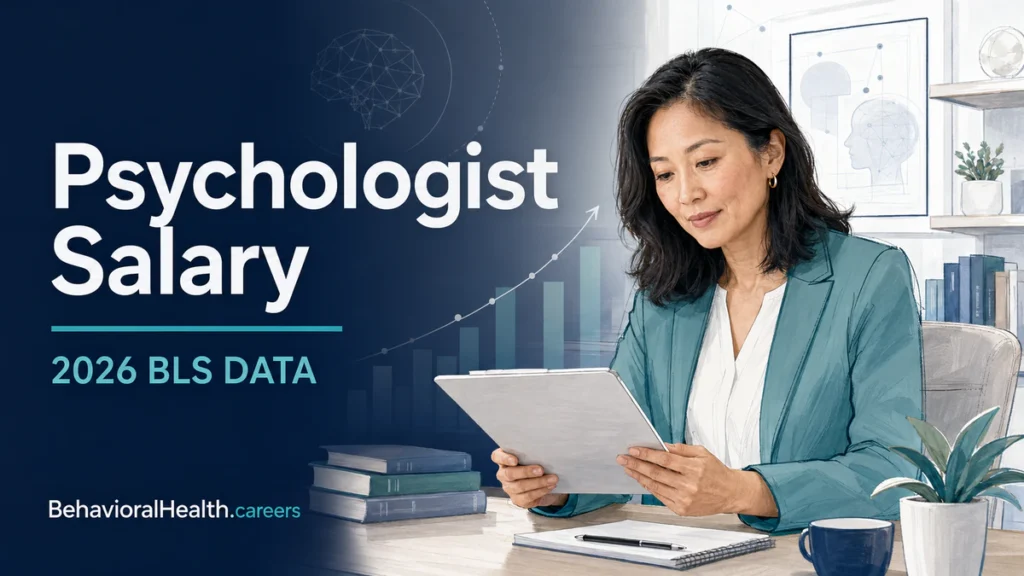 The featured image from the Psychologist salary guide for behavioralhealth.careers